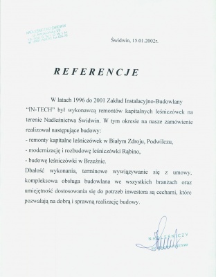 Kliknij, aby zobaczyć. Referencje z Nadleśnictwa Świdwin